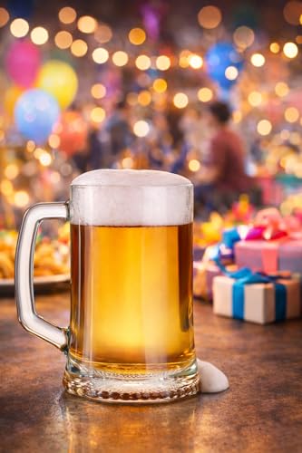 Image of PrimeWorld 500 ml Pub Beer Mug Set of 2 Pcs Strong Glass Mug with Handle, Steins, Freezable Beer Glasses,Everyday Drinking Glasses, Cocktail Glasses Clear