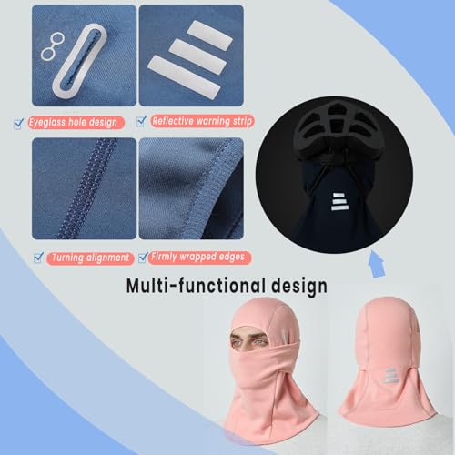 ub kcsxr Kälte- und Windschutzhauben für Männer und Frauen, Skimasken - für Winterlauf, Motorradfahren, Radfahren und Skifahren - Motorradhelm (rosa)