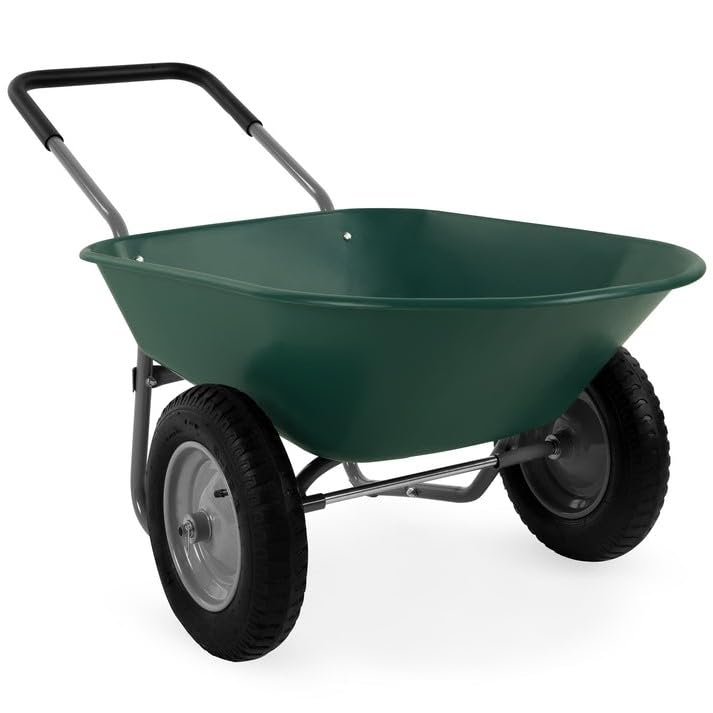 Generic Heavy Duty 2-Wheel Multipurpose Rust Proof Wheelbarrow - Green