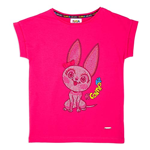 LIU JO ME CONTRO TE Bambina 4B1303 TX190 Fuxia T-Shirt Estate 8 Anni
