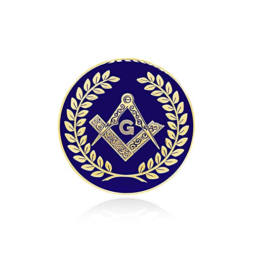 Image of Masonic Revival Insignia Auto Car Decal Emblem (Gold /Blue)