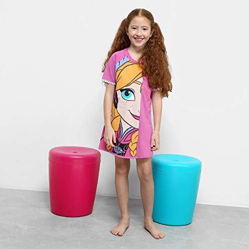 Camisola Infantil Lupo Frozen Anna Feminino - Rosa - 08