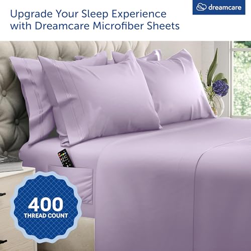 Image of DREAMCARE Queen Sheets - 6 pcs Breathable Cooling Sheets Queen - up to 21 inch