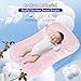 Vicorise 100% Cotton Baby Lounger for Newborn,Baby Play Mat,Tummy Time Mat with Cover for 0-24 Months Newborn Baby,Washable Play Gym Mats for Home Travel-Pink
