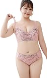 [VieCet] ヴィセ ブラジャー ショーツ セット フルカップ [脇高・安定ホールド] 大きいサイズ グラマーサイズ B80-F100対応 レディース レース 下着 上下セット 脇肉スッキリ 谷間メイク 脇肉(5C3352 C85LL pk)