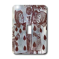 Interrupteur multicolore 2,5 cm à motif Alice au pays des merveilles