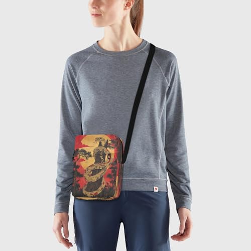 Small Messenger Bag Chinese Snake Red Pine Crossbody Bag for Men Women Cellphone Wallet Side Bag for Work Business2