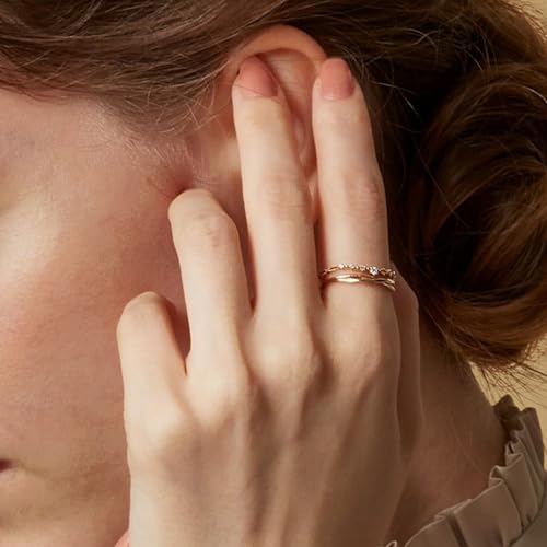 Bague entrelacée réglable fini les doigts serrés avec cet argent doré
