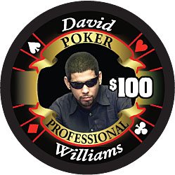 Daivd Williams Poker Professional $100 Full Ceramic Poker Chip - Hot Collector's Item!! #TOP29