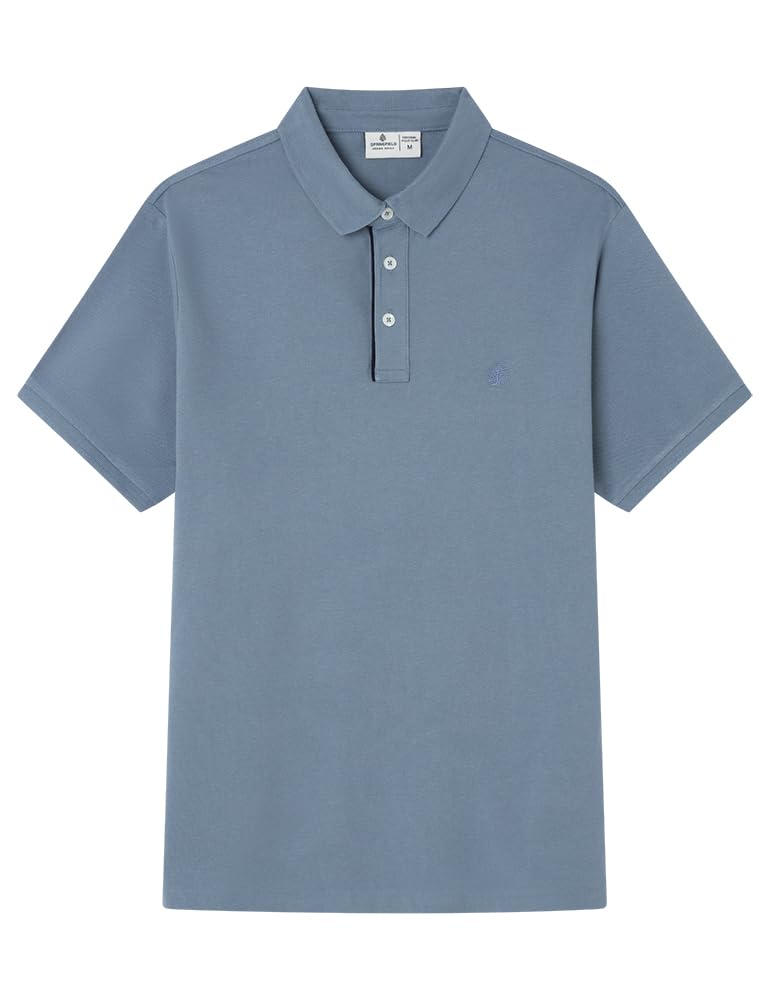 SPRINGFIELD Men's Polo Shirt, Steel Blue, S