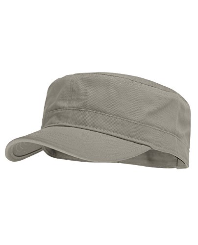 NYFASHION101 Fashionable Solid Color Unisex Adjustable Strap Cadet Cap, Gray