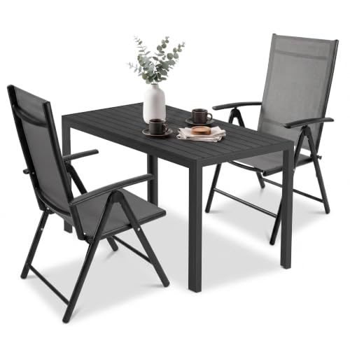 LIFERUN Gartenmöbel Set 3 Teilig, Balkonmöbel & Sitzgruppe Outdoor