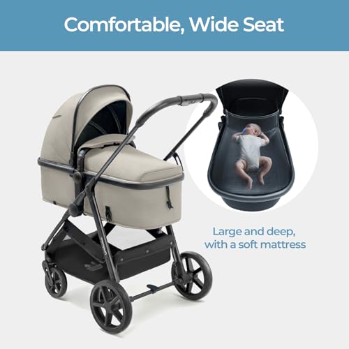 image for Mompush Wiz 2 in 1 Baby Stroller with Bassinet Mode, Convertible Infan