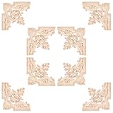 Taille : La décoration florale centrale en bois sculpté mesure approximativement 150 mm de large, 150 mm de long et 7.5 mm d'épaisseur, adaptée à divers projets décoratifs