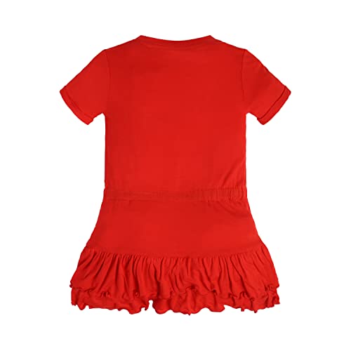 Guess Girls' Stretch Viscose Logo Dress, Fire Red #TOP1