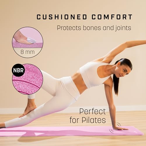 Yoga Mat - Thick Yoga Mats for Women & Men, High-Density NBR Foam Excercise Mat, Non-Slip & Sweat-Resistant, Ideal for Pilates, Home Fitness and Home Workout - Strap Included - Image 4