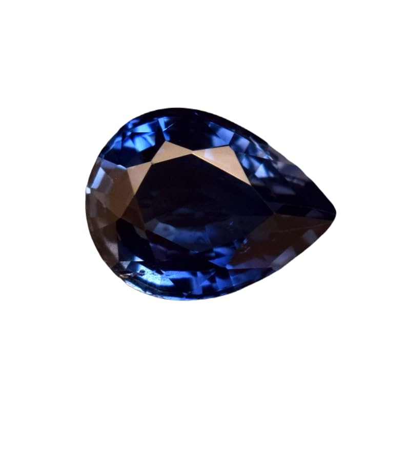 Saphir bleu en poire 12x9x5mm pour réparer ou monter un pendentif