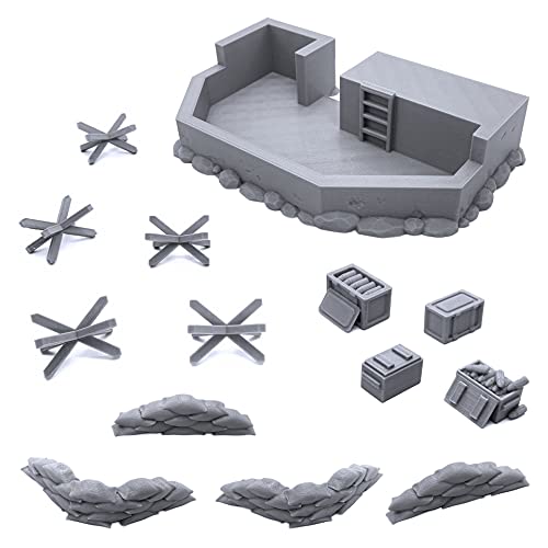 Siege The Shore, Terrain Scenery for Tabletop 28mm Miniatures Wargame, 3D Printed and Paintable, EnderToys Siege The Shore, Terrain Scenery for Tabletop 28mm Miniatures Wargame, 3D Printed and Paintable, EnderToys