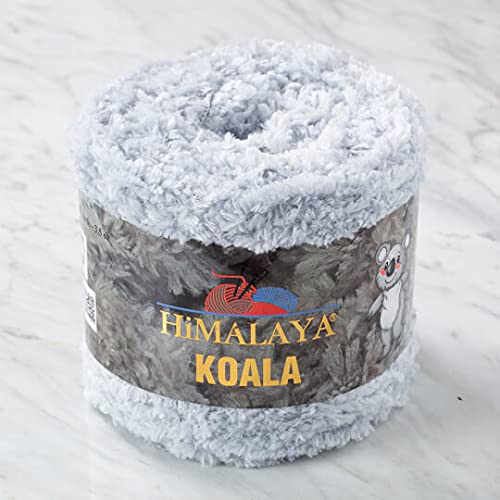 3 Ball/Skein Himalaya Koala Chenille Yarn, 100g/3.5 oz, 100 m/109 Yards, 100% Micro Polyester Bulky Chunky Yarn, Baby Yarn, for Amigurumi, Baby Blankets, and Home Decor, 75706