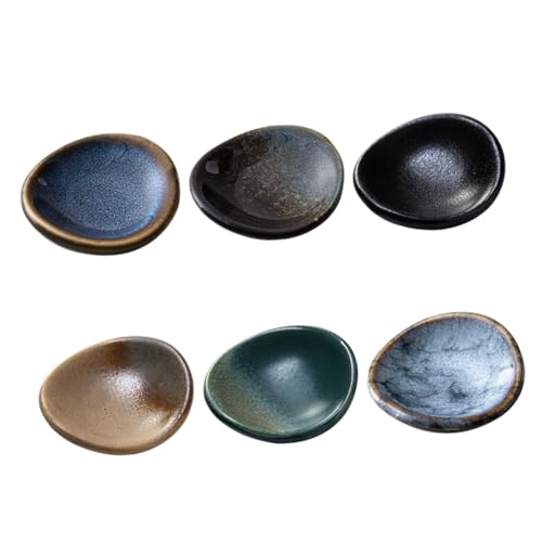 BESTOYARD 6 Piezas Resto De Palillos De Cerámica Comida Japonesa Cucharas De Sopa Japonés Poseedor Cucharas para Servir Soporte para Palillos Multifuncional Palillos Reutilizables Tenedores