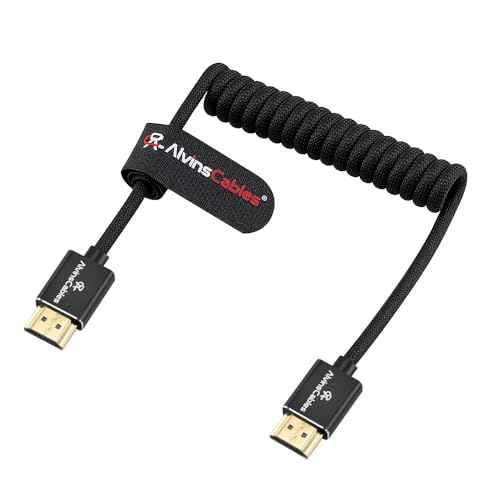 Alvin�fs Cables 8K 2.1 HDMI �R�C���P�[�u�� �J�����p �Z��HDMI�P�[�u�� Atomos Ninja V�APortkeys BM5�AFeelworld���j�^�[�Ή� Canon C300�AZ CAM E2�ASony FS5/FS7/