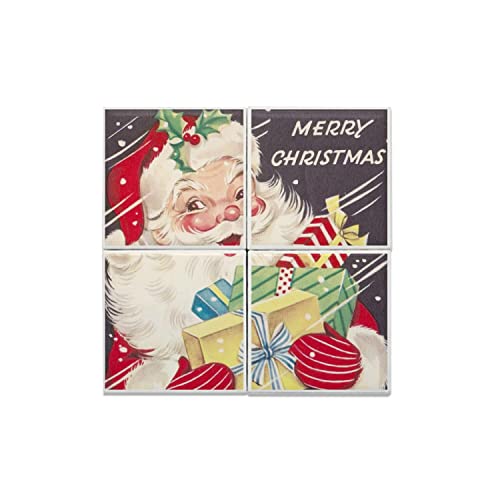Carreaux céramique Noël retro pour remplacer les décorations jetables sans charme