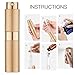 LISAPACK 8ML Atomizer Perfume Spray Bottle for Travel, Empty Refillable Cologne Dispenser, Portable Sprayer (Rose Gold)