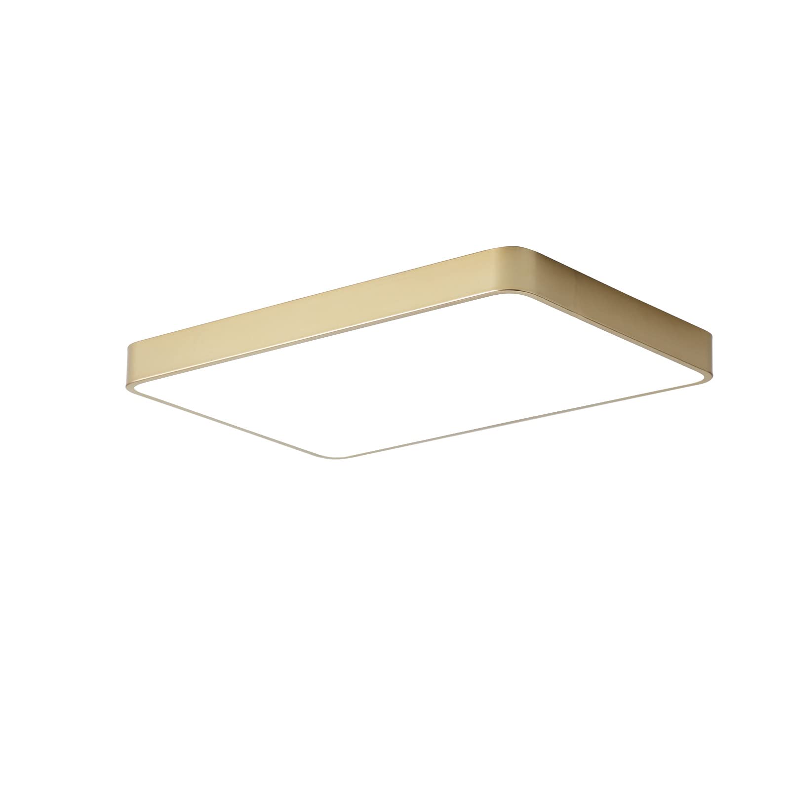 Ceiling Light, LED Flush Mount Ceiling Light Lamp, Modern Ultrathin Golden LED Ceiling Light, (3000k/4000k/6500k) 3 Color Temperatures in One, 48W Modern Square light Fixture 5x40x60cm