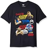 Star Wars Men's Darth Vader Space Father T-Shirt Black, Large
