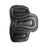 Almohadilla for silla de montar a caballo cuero artificial, suave y con amortiguación, cojín largo for asiento ecuestre para montar a caballo