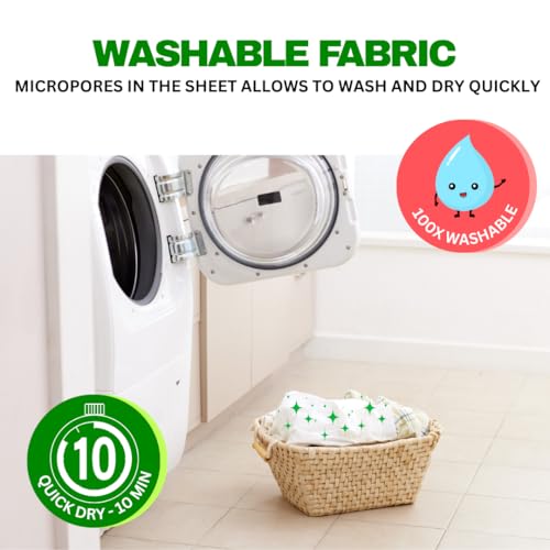 Image of HEALTO+ (New-Gen) Reusable Kitchen Towel Roll (40 Sheets) / 4000 Times Washable, Highly Absorbent Thick & Soft Kitchen Wipes (Cross-Weaved Fabric).