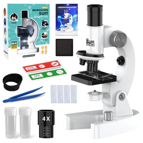 Mikroskop für Kinder, 400x-1200x Schüler Mikroskop mit Durchlicht LED-Beleuchtung &