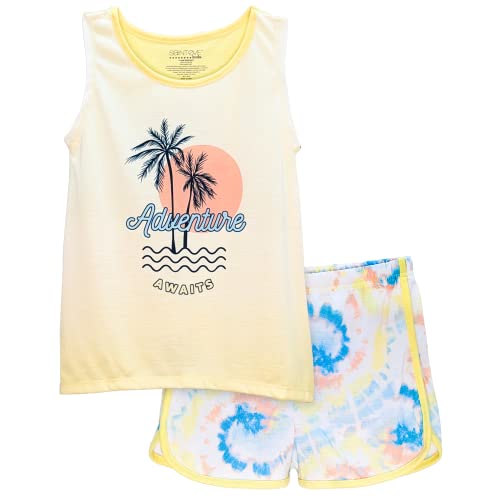 Prestigez Girls 2 Piece Pajama and Lounge Set, Tank and Shorts, Kids Sizes 4-162