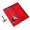 Elektrische Gitaar Model Zwart Mini Hout Muziekinstrumenten met Basis en Doos Collectie Thuis Hanger Decoratio Gift…