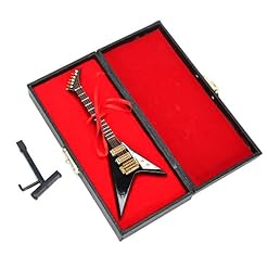 Tnfeeon Mini Guitare électrique modèle Instruments de Musique pour Collection Cadeaux Ornements 14 cm Noir - Les Beatles, Paul McCartney, John Lennon, RIngo Starr, George Harrison