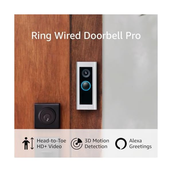 Ring Wired Doorbell Pro (Video Doorbell Pro 2) – Best-in-class with cutting-edge features (existing doorbell wiring required)
