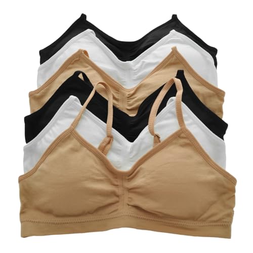 Angelina Girls Assorted Seamless Bras (6-Pack)