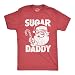 Mens Sugar Daddy T Shirt Funny Xmas Santa Claus Candy Cane Joke Tee for Guys Funny T Shirts Christmas Apparel for Men Cool Sarcastic Short Sleeve Novelty Red - XXL
