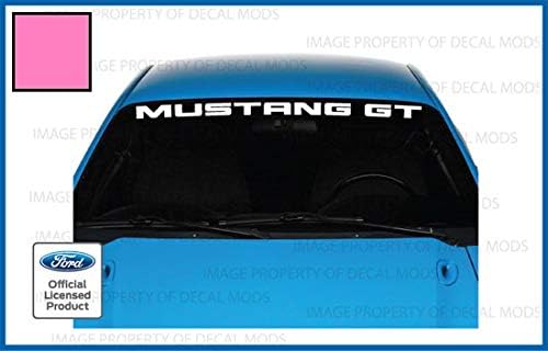 Decal Mods Front Windshield Banner Compatible with Ford Mustang (1999-2004) Decal Sticker Graphic V6 GT - MGT (Red) - CR