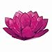 World Buyers Capiz Tea Light Holder, Three Rings of Translucent capiz Shell Petals-Flickering Light Decor Measures 5" Dia (Pink)
