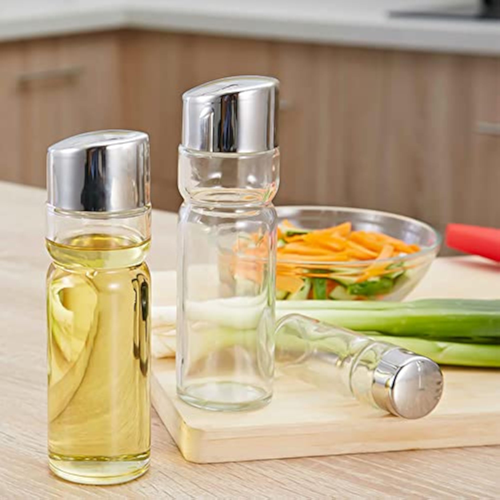 Four-in-One Seasoning Bottle Set with Caddy Stand