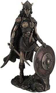 Viking Shieldmaiden Bronze Finished Statue Norse Mythology