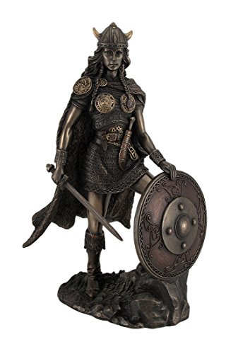 Viking schildmaid Bronze Finish Statue nordischen Mythologie Cover