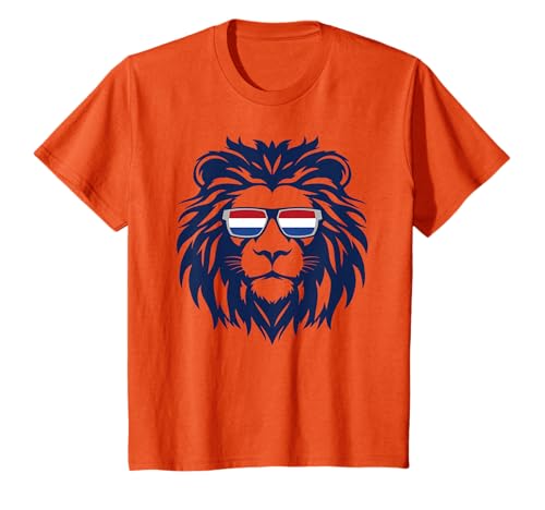 Image of Nederland Lion, Netherlands Flag. Kids Holland Dutch, Orange T-Shirt