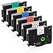 Greateam Compatible Label Tape Replacement for Brother P-Touch Label Tape 6mm, PTouch Label Maker PTH110 PTD210 PTD400 PTD600 Tape, 6mm 0.23 Inch, TZe Color Tape TZe111 211 411 511 611 711, 6-Pack