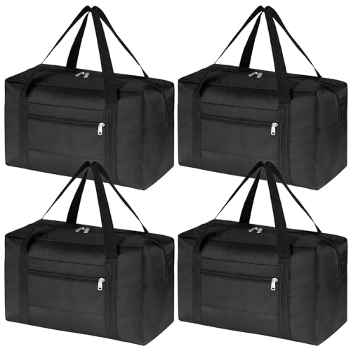 Confezione da 4 borse da cabina 40 x 20 x 25 per Ryanair Airlines, pieghevoli, da viaggio, da viaggio, per la notte, per donne e uomini, 40 x 20 x 25 cm, Borsa Cabina