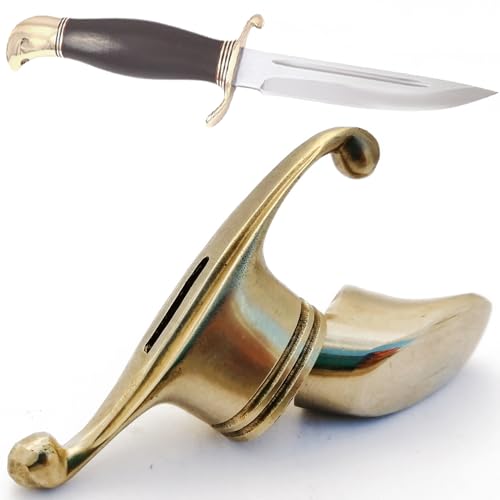 CooB Knife Finger Guard Bolster & Pommel for Custom Knife Knives Making Handle, Hand-Casted Metal Knife Supplier Accessories (Set Fink NKVD Bronze)
