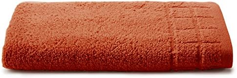 Calvin Klein Home Sculpted Grid Hand Towel, Papaya