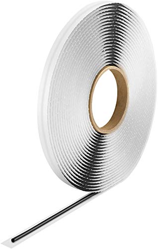 Poppstar Butylrundschnur Klebeband (10 m x 4 mm) Dichtband selbstklebend, rund, Farbe schwarz