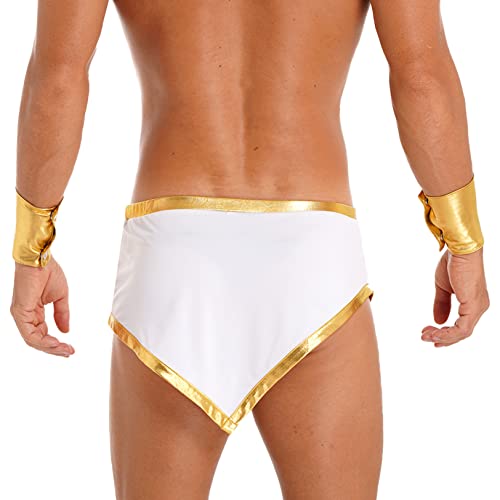 Men's Adult Roman Toga Short Skirt Suit Ancient Greek Roman Fancy Dress Halloween Outfits3